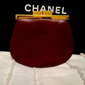 SOLD……Cartier deep burgundy coin purse . EUC